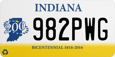 IN license plate 982PWG