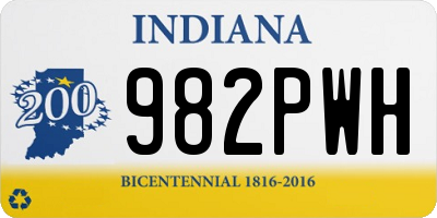 IN license plate 982PWH