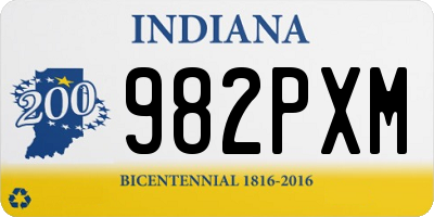 IN license plate 982PXM