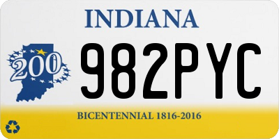 IN license plate 982PYC