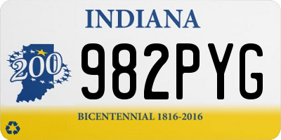 IN license plate 982PYG