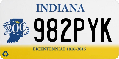 IN license plate 982PYK