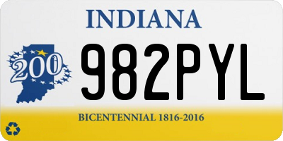 IN license plate 982PYL
