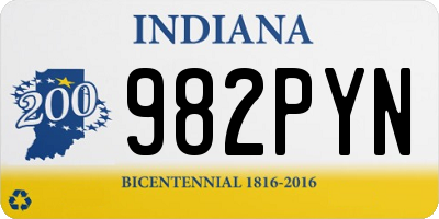 IN license plate 982PYN