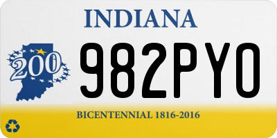 IN license plate 982PYO