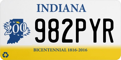 IN license plate 982PYR