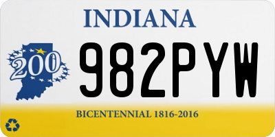 IN license plate 982PYW