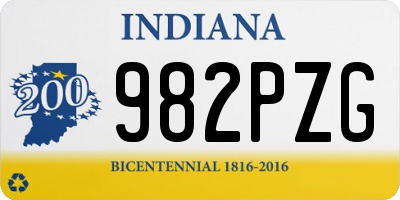 IN license plate 982PZG