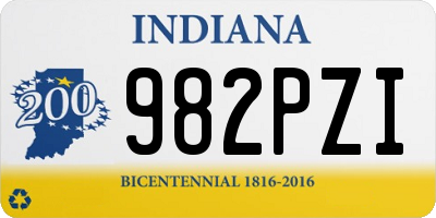 IN license plate 982PZI