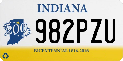 IN license plate 982PZU