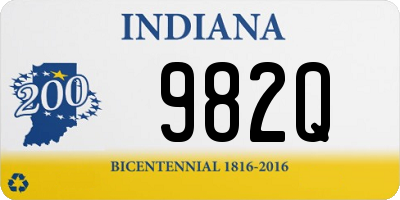 IN license plate 982Q