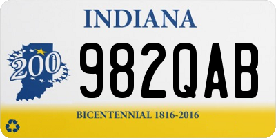 IN license plate 982QAB