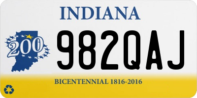 IN license plate 982QAJ