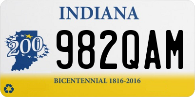 IN license plate 982QAM