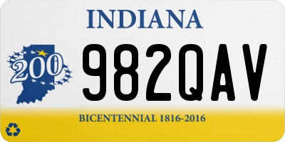 IN license plate 982QAV