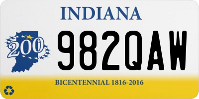 IN license plate 982QAW