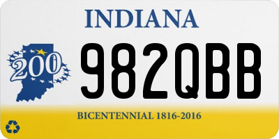 IN license plate 982QBB