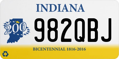 IN license plate 982QBJ