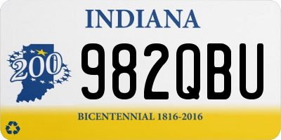 IN license plate 982QBU
