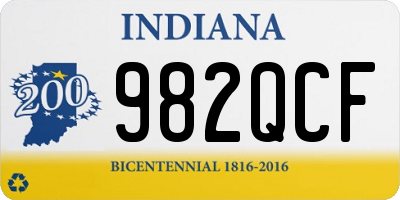 IN license plate 982QCF