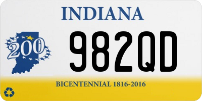 IN license plate 982QD
