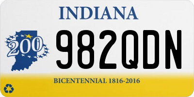 IN license plate 982QDN