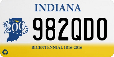 IN license plate 982QDO