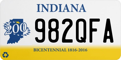 IN license plate 982QFA