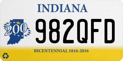 IN license plate 982QFD