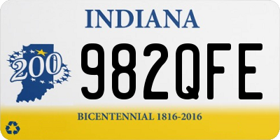 IN license plate 982QFE