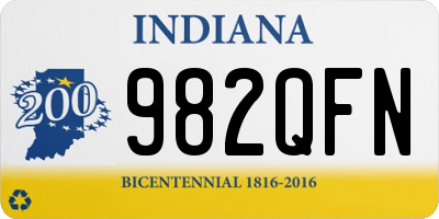 IN license plate 982QFN