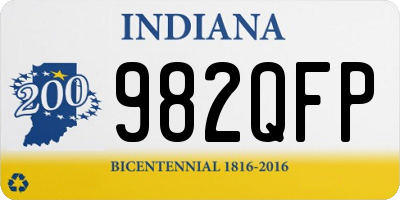 IN license plate 982QFP