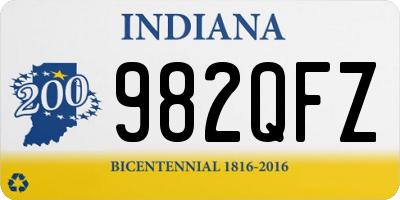 IN license plate 982QFZ