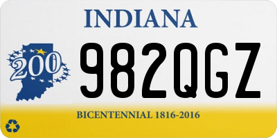 IN license plate 982QGZ
