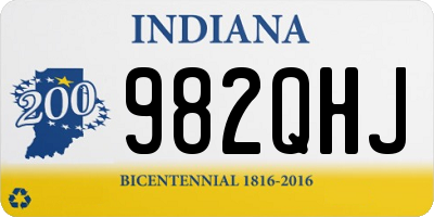 IN license plate 982QHJ