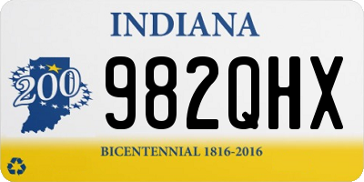IN license plate 982QHX