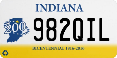 IN license plate 982QIL