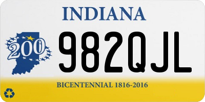 IN license plate 982QJL