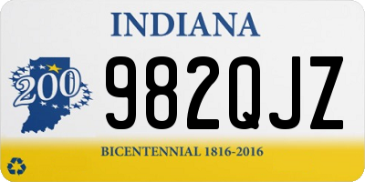 IN license plate 982QJZ