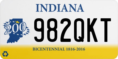 IN license plate 982QKT