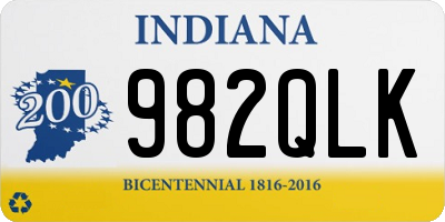 IN license plate 982QLK