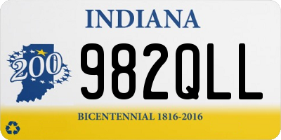 IN license plate 982QLL