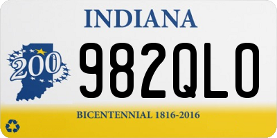 IN license plate 982QLO