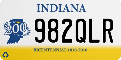 IN license plate 982QLR