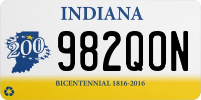 IN license plate 982QON