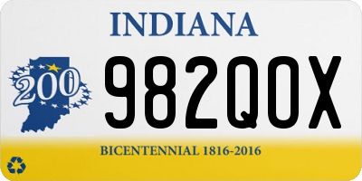 IN license plate 982QOX