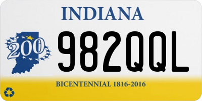 IN license plate 982QQL