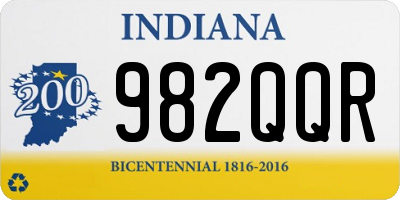 IN license plate 982QQR