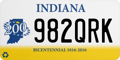 IN license plate 982QRK