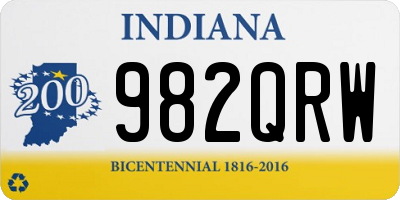 IN license plate 982QRW